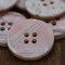 12 Pieces Faux Mermaid Shell Buttons 21mm 7/8", Clear Plastic 4-Hole Sewing Buttons